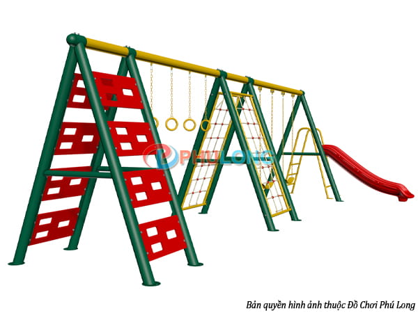 Xích đu cầu trượt mầm non kèm thang leo PL2806CB 19 xich-du-cau-truot-thang-leo-pl2806cb (2)