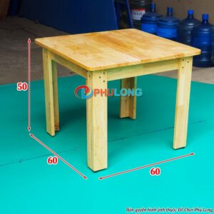 Kích thước bàn gỗ cho trẻ mầm non PL0112