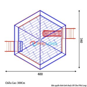 Nhà bóng lục giác giá rẻ có mái che PL1509C 8 Nha-bong-luc-giac-gia-re-co-mai-che-pl1509c (1)